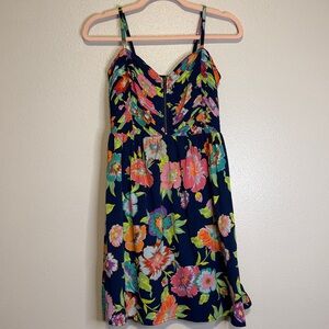 Roxy Navy Floral Mini Dress